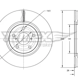 Echt TOMEX Brakes TX 73-25 - Bremsscheibe